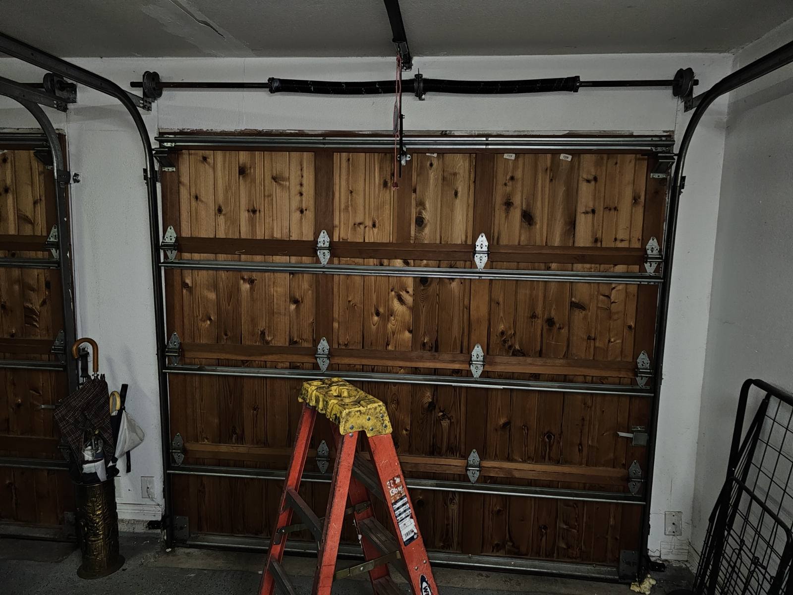 After broken garage door spring repair